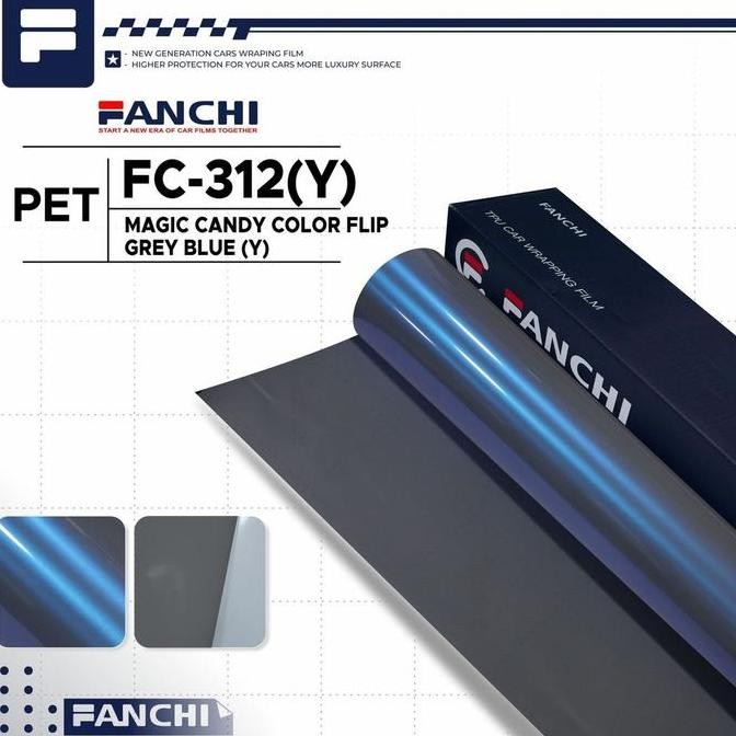 

50CM Sticker FANCHI Y-312 Magic Flip Grey Blue PET per 50CM