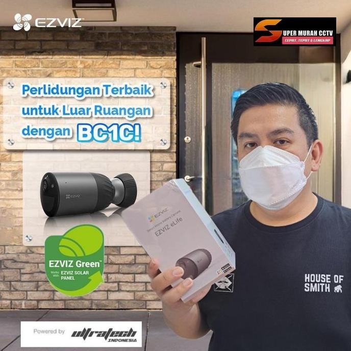 Ezviz Bc1C Elife Bc-1C 2Mp Full Hd Cctv Baterai Tanpa Kabel Outdoor