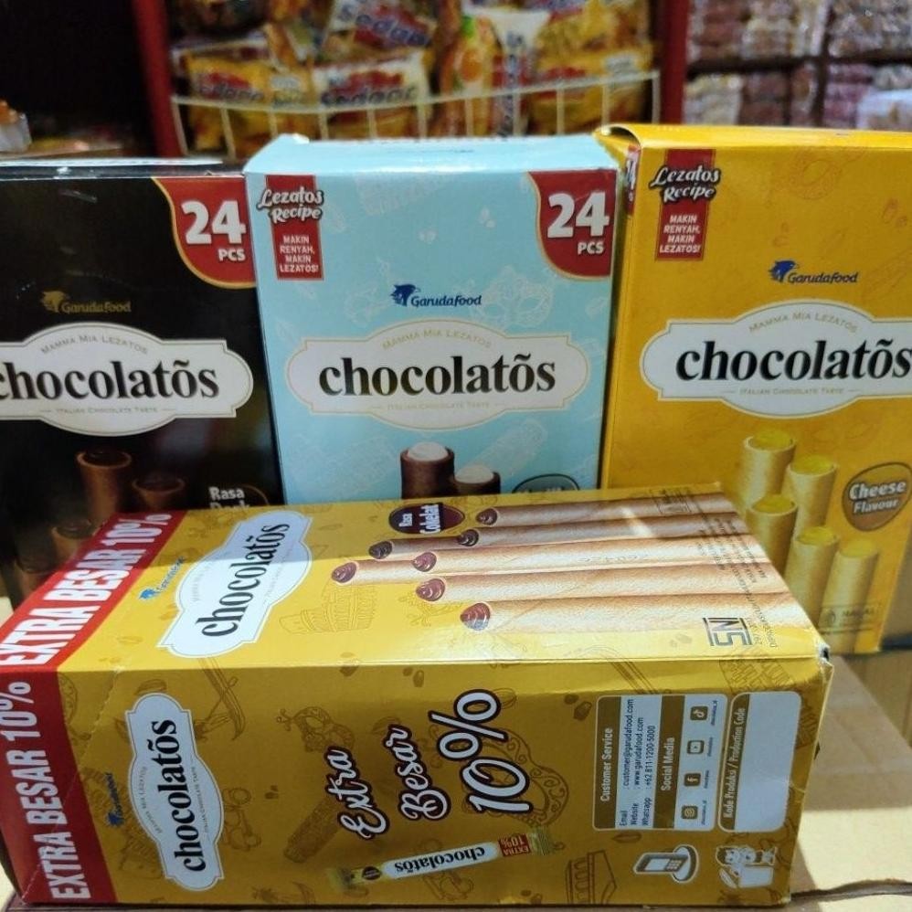 

Gery Chocolatos wafer roll italian chocolate taste harga jual 1000| 1box isi 24pcs