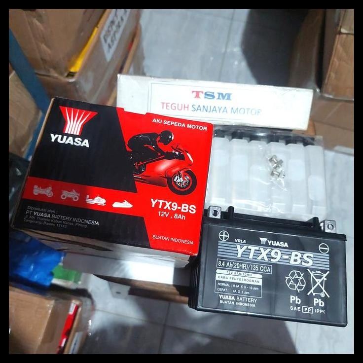 BEST DEAL AKI ACCU AKIK KERING YTX9-BS YTX9BS 12V 8AH ASLI ORIGINAL YUASA