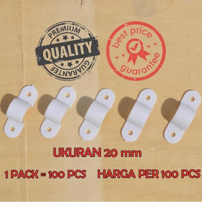 KLEM CLAMP PIPA PVC CONDUIT 20 mm LISTRIK GRADE CLIPSAL murah