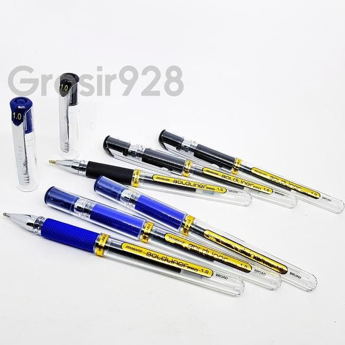 

(Per 12) Pen / Pulpen Gel 1.0 Standard Bold Liner Pro Black New Stok