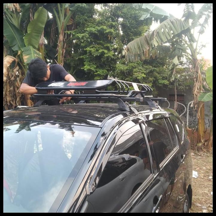 TERMURAH ROOF RACK ATAS MOBIL AVANZA/ XENIA MERK BUZZ RACK+KAKI JEPIT BODY 