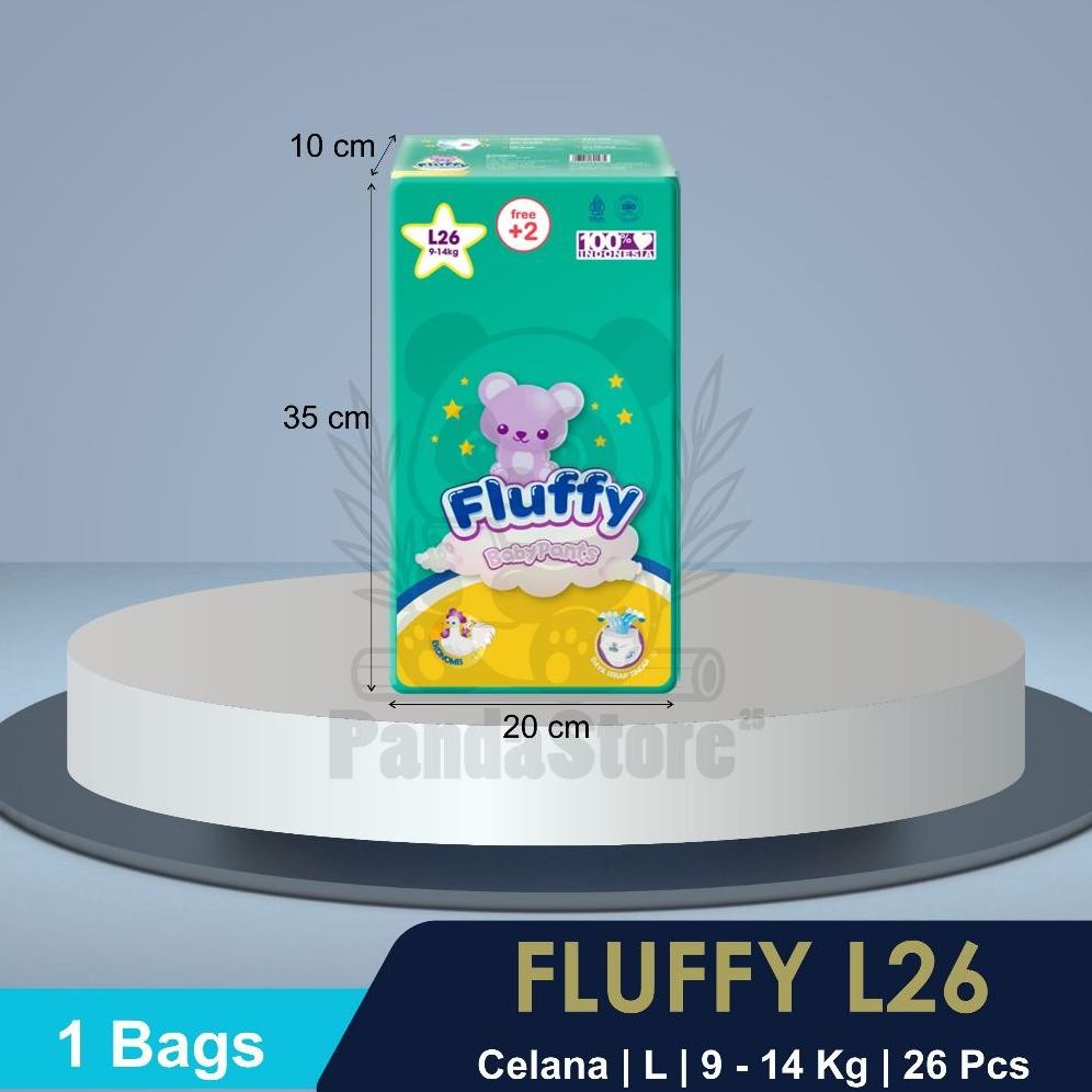 Penuh Inovasi [ 1 Ball ] Popok Bayi Fluffy L26  | Fluffy Pampers | Daya Serap Tinggi | Ekonomis & Ny