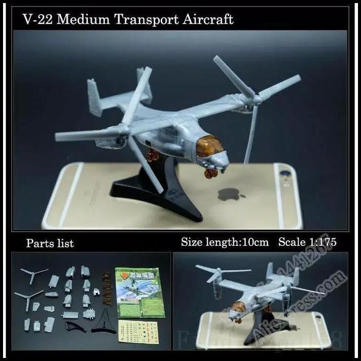 4d mainan pesawat puzzle v-22