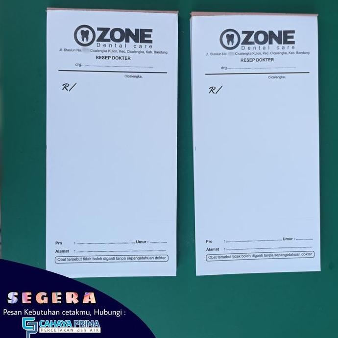 Buku Resep Dokter Cetak Kertas Hvs 1 Rim