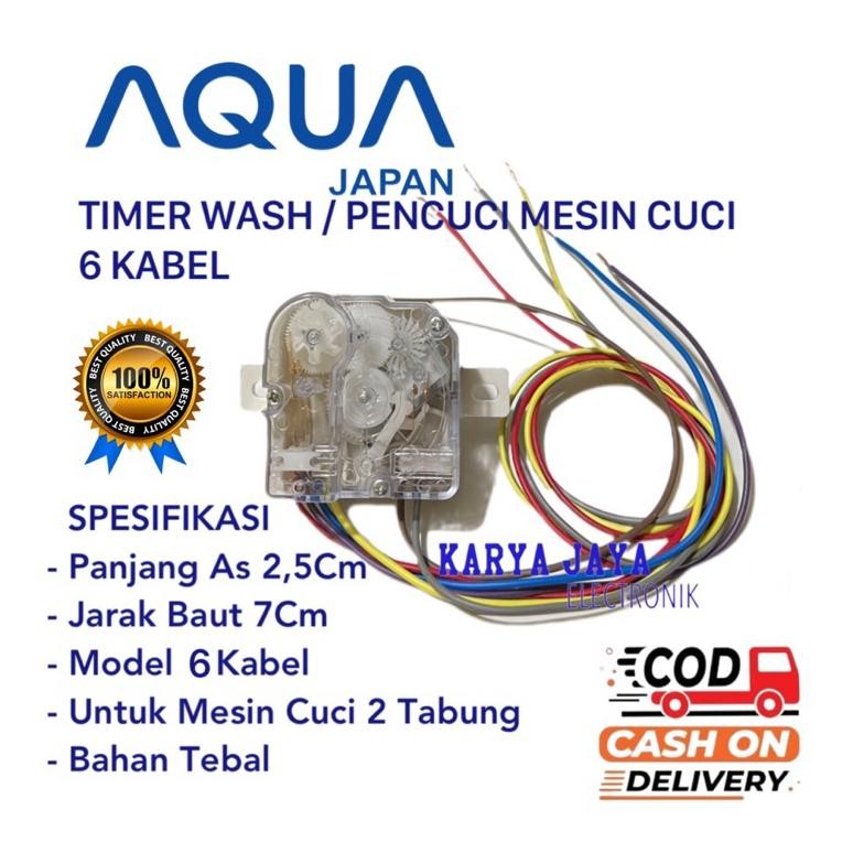 Timer Wash 6 Kabel Mesin Cuci AQUA 2 Tabung - Timer Mesin Cuci AQua 6 Kabel DiM