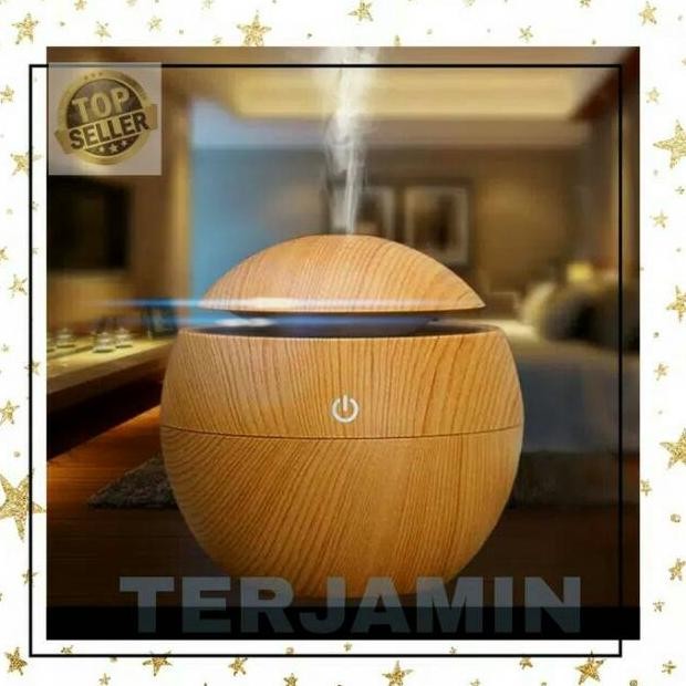 AROMA TERAPI HUMIDIFIER DIFFUSER MOTIF KAYU BULAT DiM
