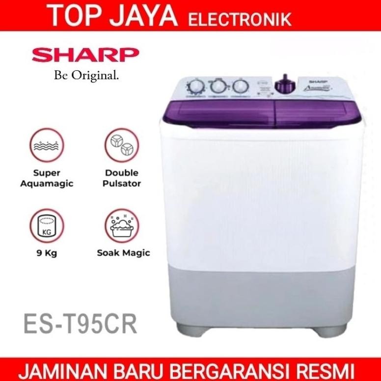 MESIN CUCI SHARP 9KG 2 TABUNG.SHARP MESIN CUCI 9KG 2 TABUNG DiM
