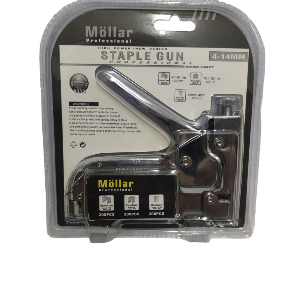 

Promo! Gun Tacker Alat Staples Dan Paku Tembak 3In1 / Staple Gun Mollar 4-14Mm / Stapler Tembak Manual Promo!