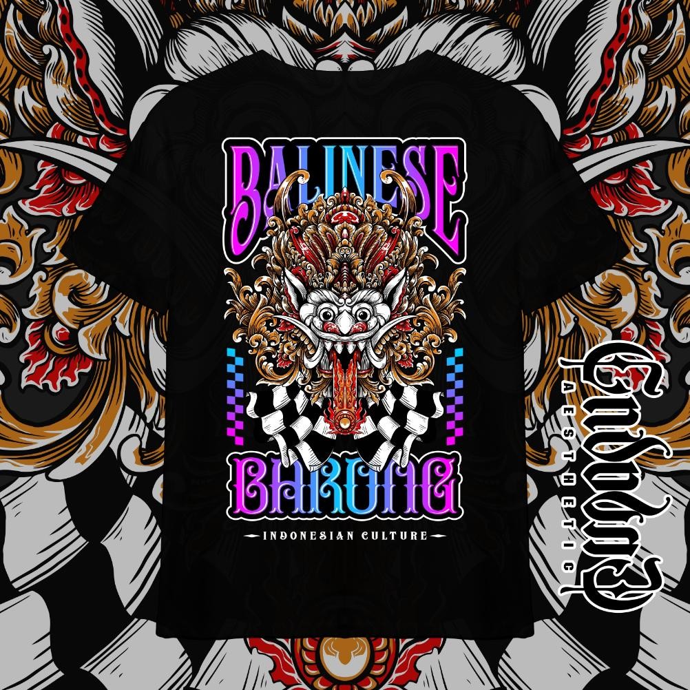 Promo Kaos Culture Balinese Barong Indonesian Culture