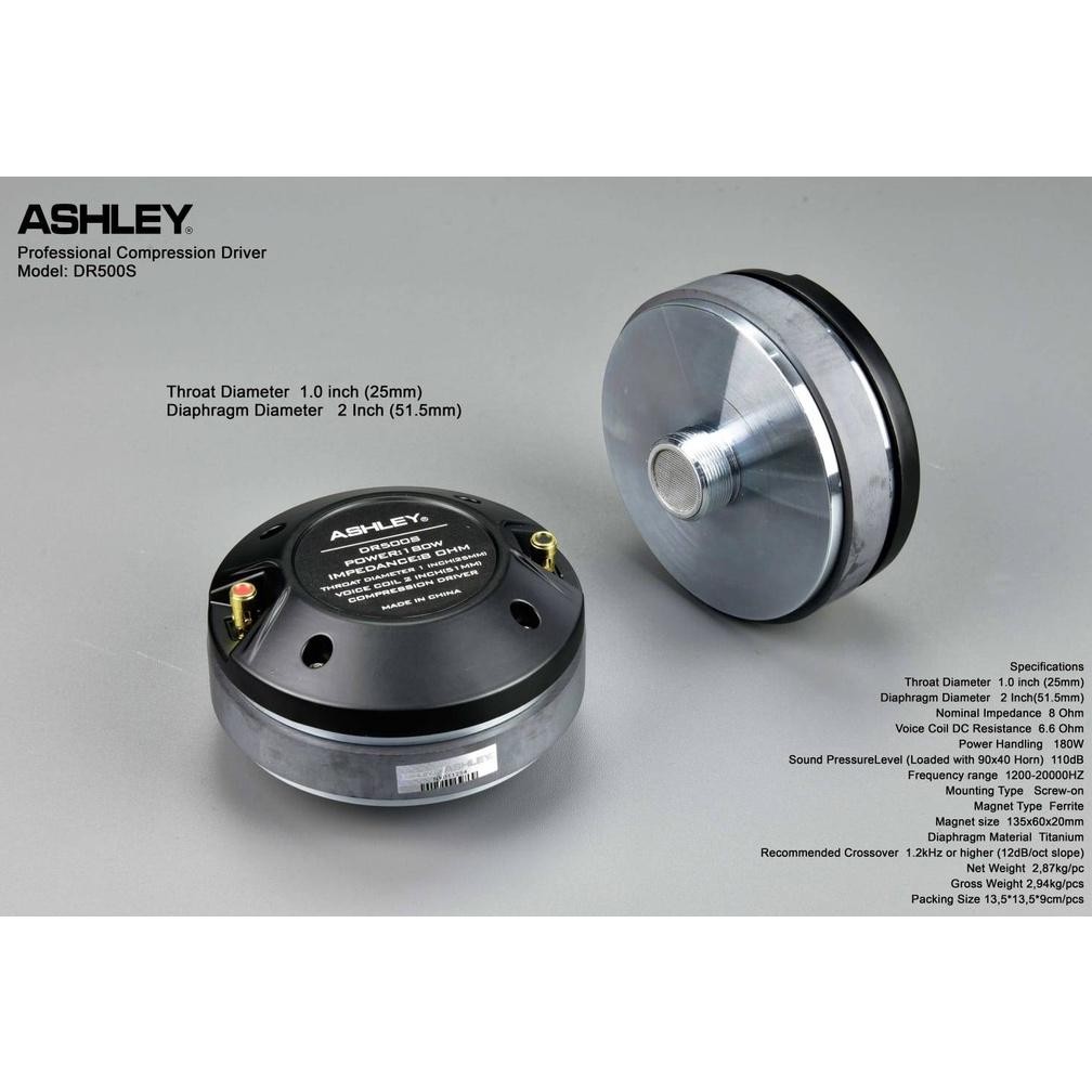 Driver Tweeter Ashley DR500S DR 500 S DR500 S