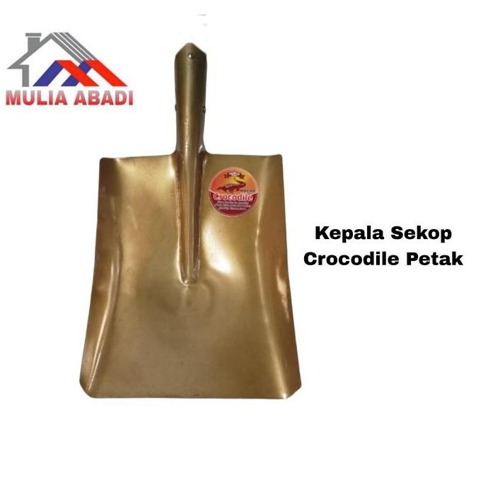 KEPALA SEKOP PASIR RATA PETAK TANPA GAGANG MERK CROCODILE
