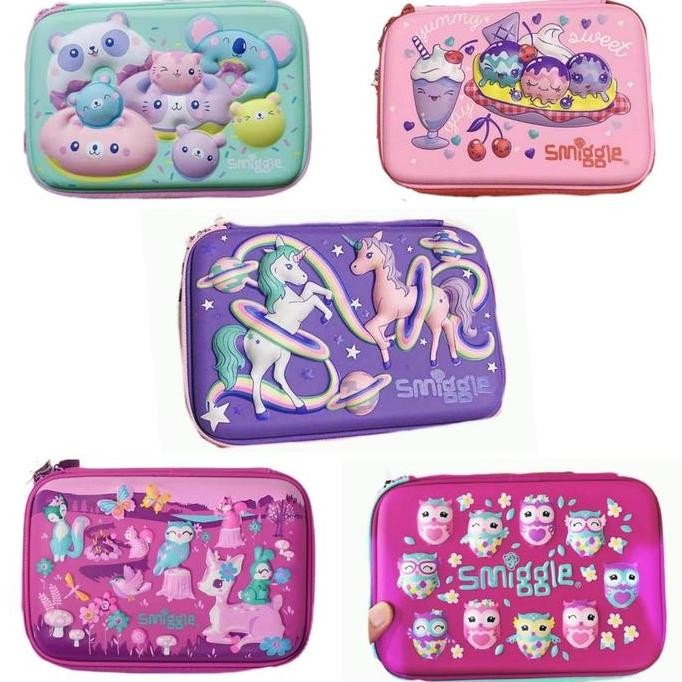 

Kotak Tempat Pensil Anak Cewek Smiggle Hardtop Hardcase 3D Replica Pencil Case hard Case Art Organizer dessert unicorn Owl ice cream butterfly seahorse pink SS