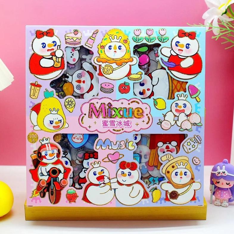

Gfd-12 100 Lembar Stiker Mixue Waterproof Sticker Botol Minum Tumblr Viral Lucu Korea Diy V034 Gfd-12