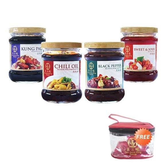 

The Duck King Sauce Paket Empat - Chili Oil + Black Pepper + Kung Pao GS