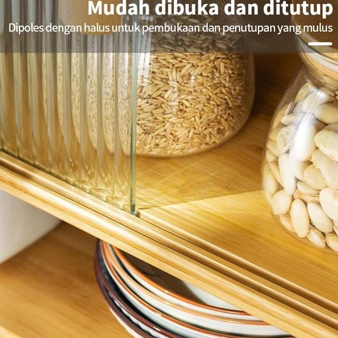 E-TIFE RAK MAKANAN / RAK PIRING / RAK DAPUR / LEMARI DAPUR / RAK DAPUR BAMBU / LEMARI PIRING MINIMAL