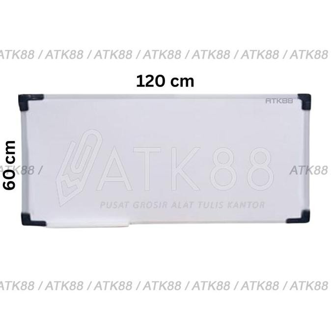 

Papan Tulis Magnetik Atk 88 / Whiteboard 60 X 120 Magnetic New Stok