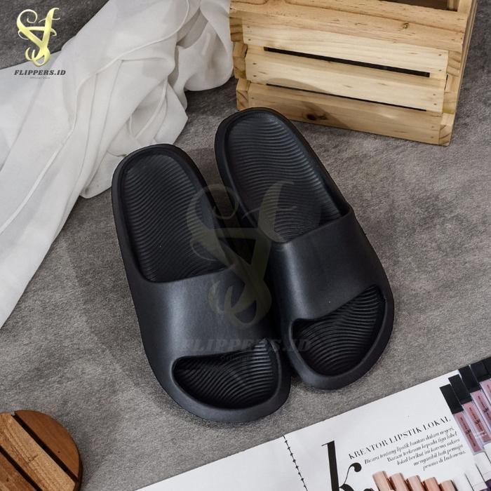 Flippers.Id Sandal Slop Wanita Eva Karet Jelly Anti Air Anti Slip Shoes Sendal Selop Cewek