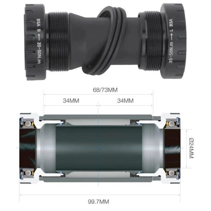 BB HT 2 Bottom Bracket Hollowtech 2 BB Sepeda Lipat MTB Roadbike