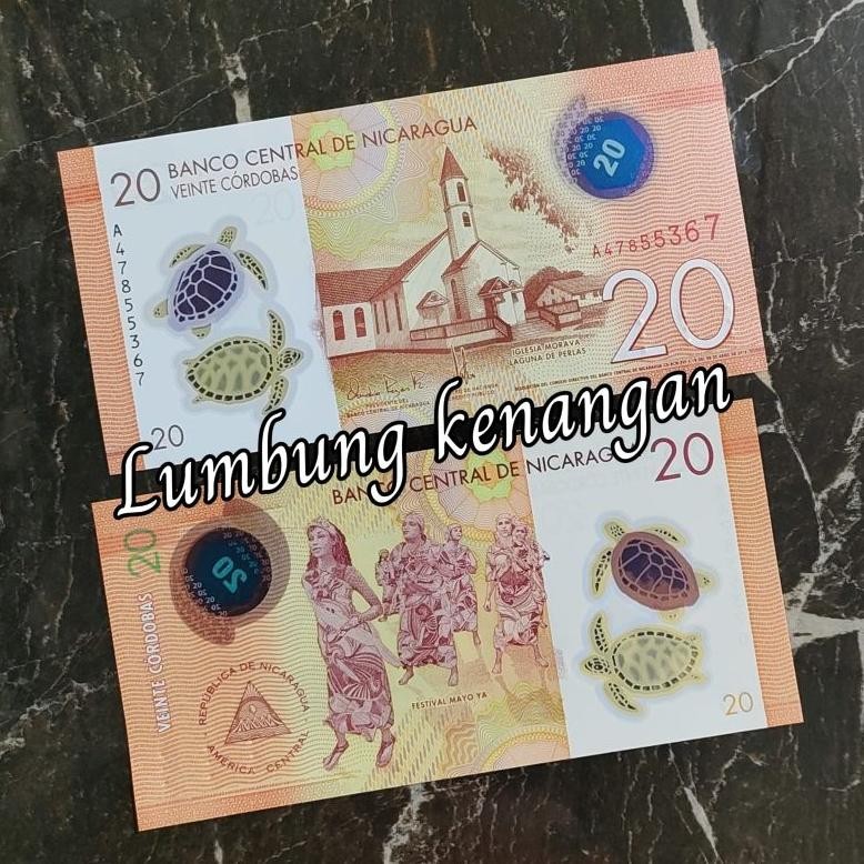 uang asing Nicaragua 20 Cordobas Polymer DiM
