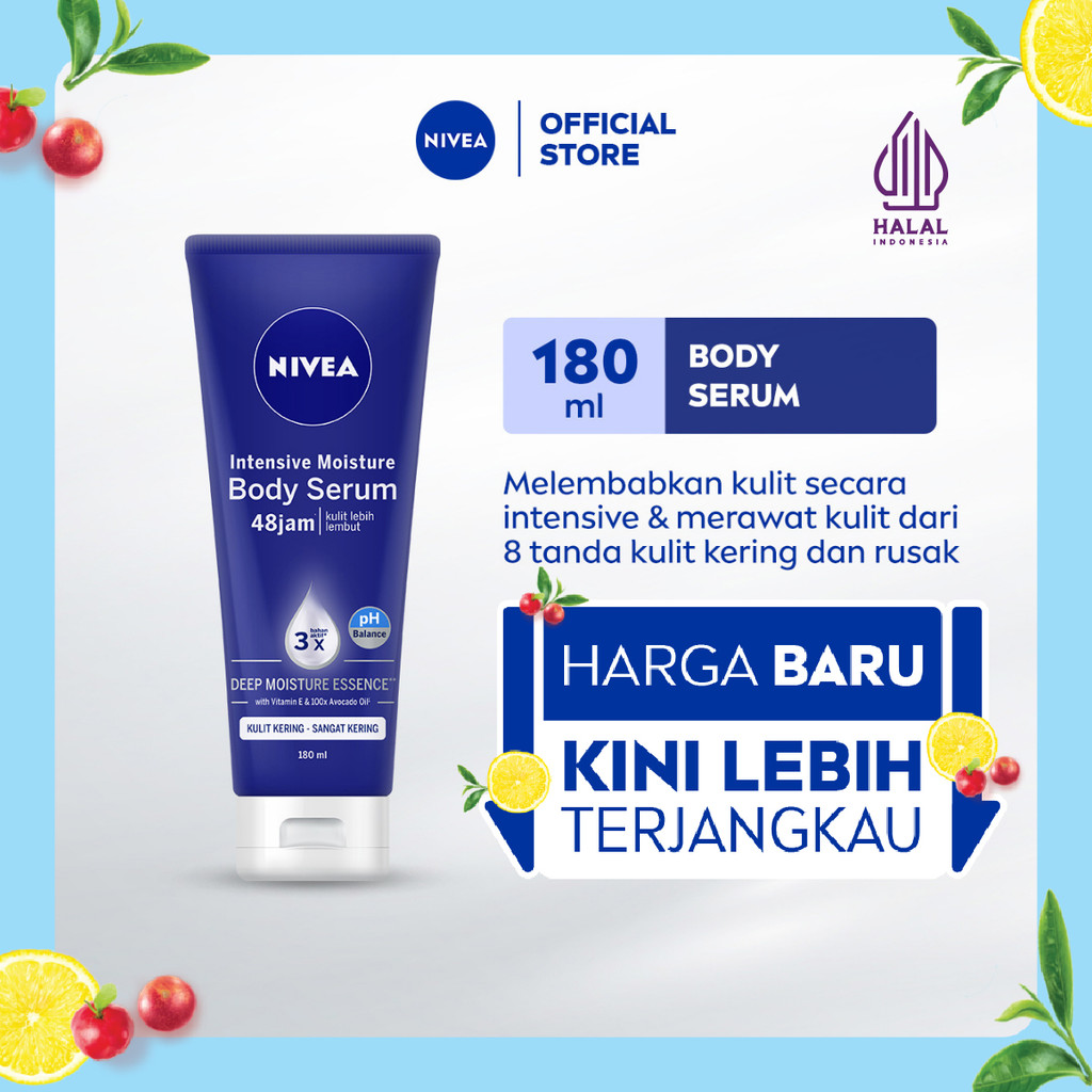 NIVEA Body Serum Intensive Moisture 180ml - Hand body serum lotion mositurizer 48 jam body care kuli