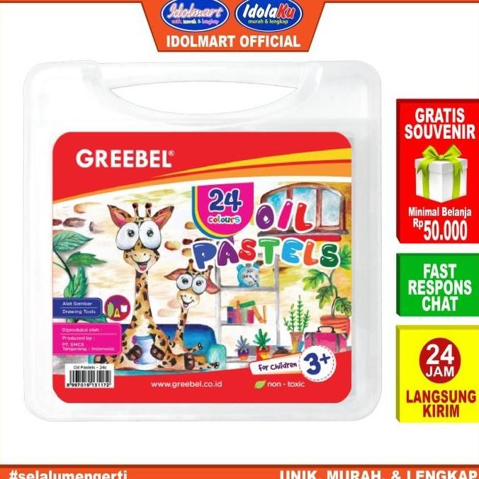 

GREEBEL Crayon/Krayon Kids Oil Pastel 24 Warna