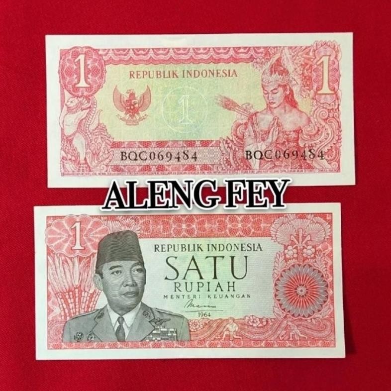 uang kuno Seri Sukarno 1 Rupiah 1964 DiM