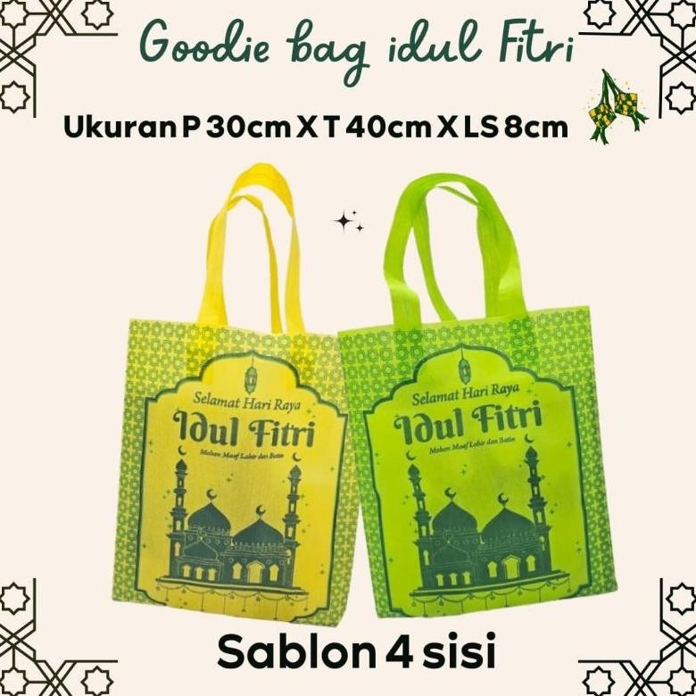 

jg-8 fb-43 (Lusinan 12 Pcs)Goodiebag Lebaran 2025-Goodiebag Idul Fitri-Tas Spundbond Lebaran-Tas Idul Fitri-Lebaran Series Lusinan Original Original