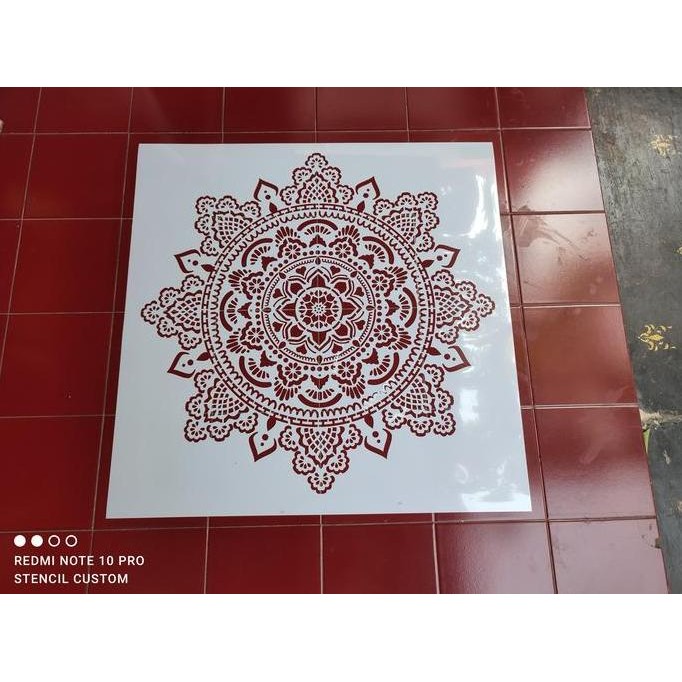 

Stencil Custom Mandala Ukuran 70 cm ketebalan 200 micron