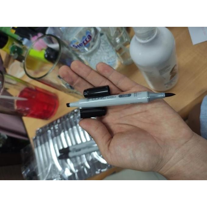 

copic hitam penebal crayon dual tip satuan economis ciao satuan