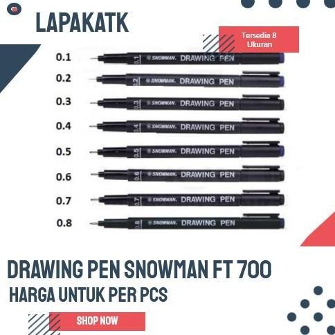 

Snowman Drawing Pen FT 700 0,1 0.2 0.2 0.3 0.4 0.5 0.6 0.7 0.8 (1 BUAH)