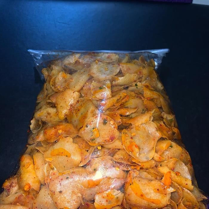 

LM MORING SHASA 500gr / Moring Pedas / Cimol Kering / Keripik Moring- bumbu jeruk & gurih Cemilan