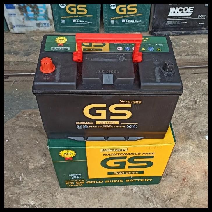 HOT DEAL AKI ACCU MF KERING 65D31R - N70 12V 70AH (70AMPER) GS GOLD SHINE 