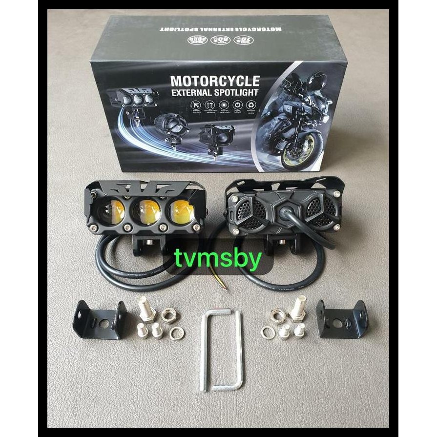 DISKON LAMPU BILED 3 MATA FOG LAMP LAMPU SOROT UNIVERSAL 60W 