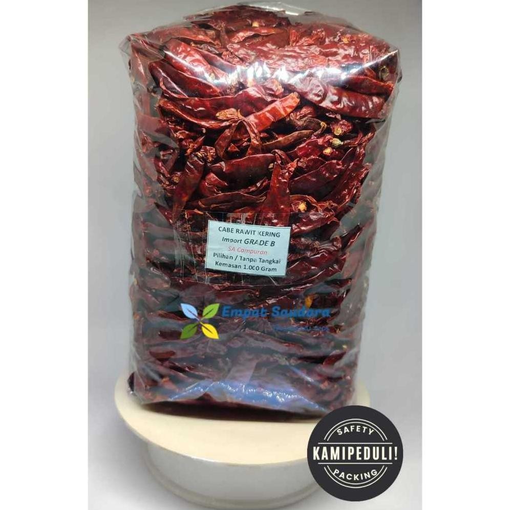 

Terbatas Cabe Rawit Kering Teja Utuh Tanpa Tangkai Grade B - Kemasan 1 Kg
