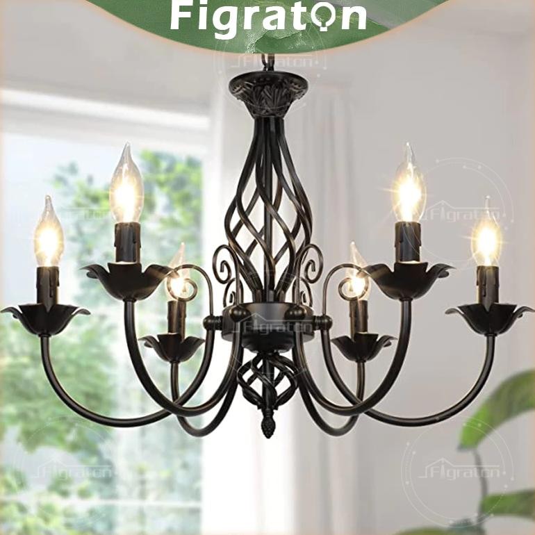 Lampu Gantung Besi Retro 6/8/8+4 Lampu Gantung Ruang Tamu Lampu Dekorasi Wedding Lampu Ruang Tamu /R