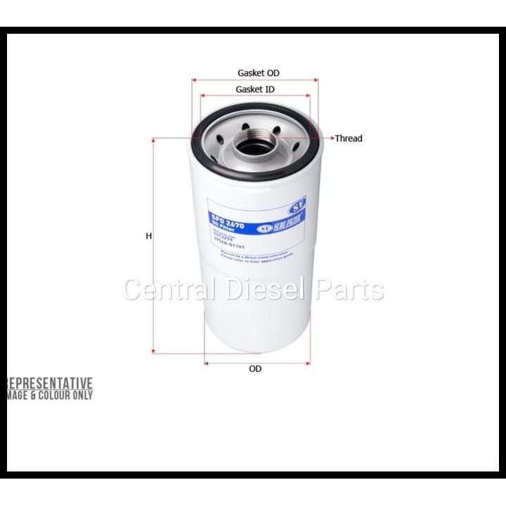 TERMURAH OIL FILTER OLI CUMMINS 3313279 MITSUBISHI SFO2670 SFO 2670 SURE FILTER 