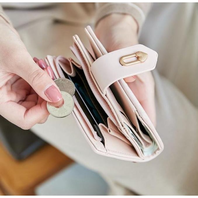 Dompet Wanita Prettyzys Dompet Wanita Cewek Kartu Wallet Motif  Bj204