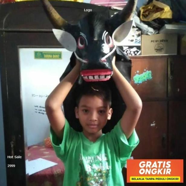 Mainan Kepala Banteng Banteng Bantengan Kuda Lumping Stok