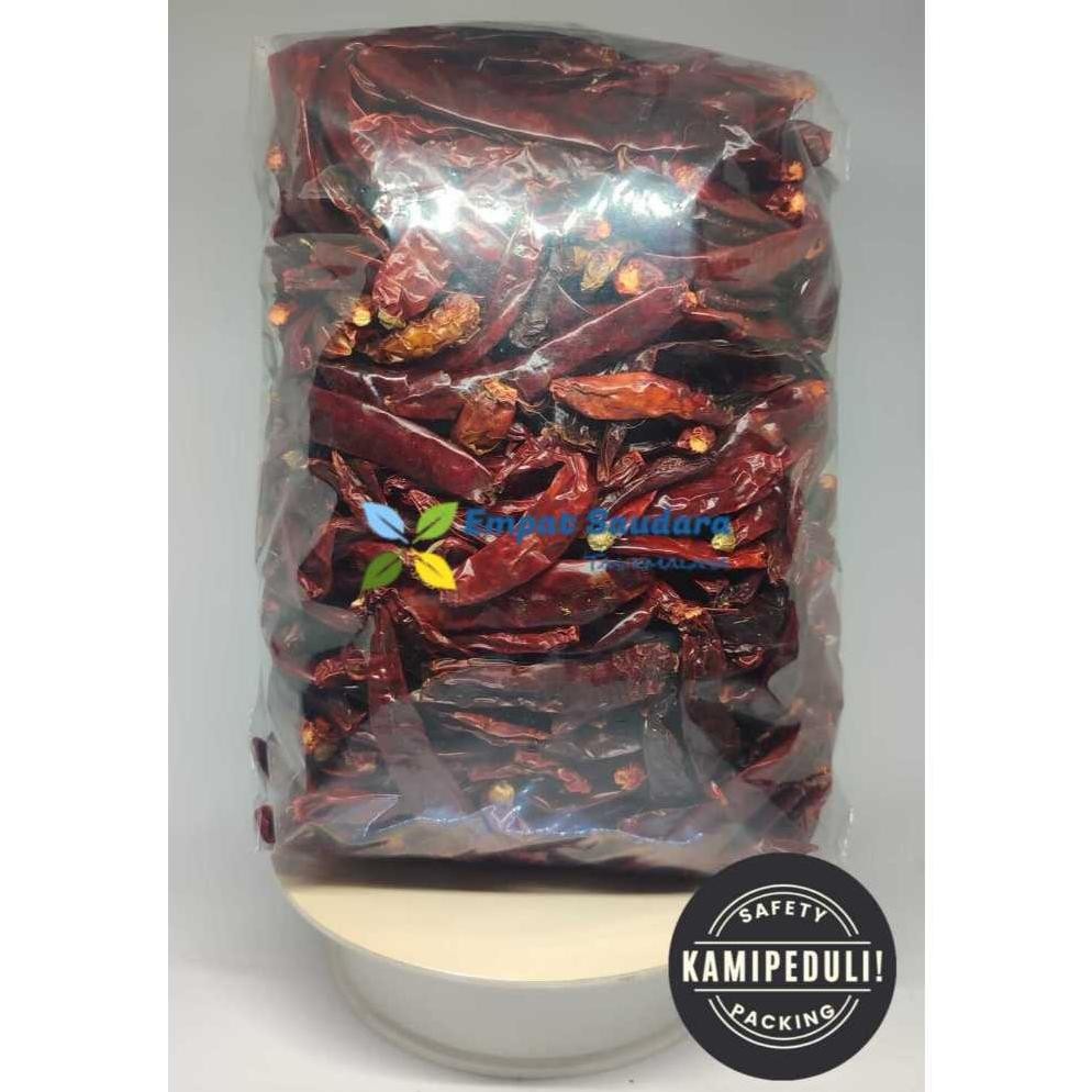 

Terbatas (Cabe India) Cabe Merah Besar Kering Kemasan 1000 Gr