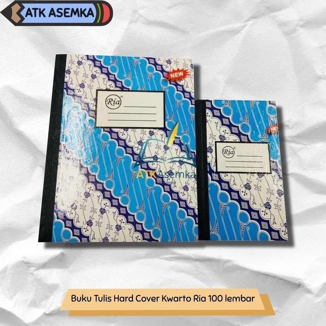 

Buku Tulis Hard Cover Kwarto Ria 100 lembar / lbr / Kuarto