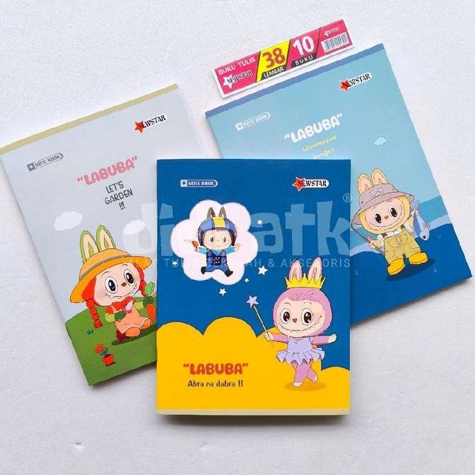 

Buku Tulis New Star LABUBU 38 Lembar 1 Pak (Isi 10 Buku) - Paper Stationery
