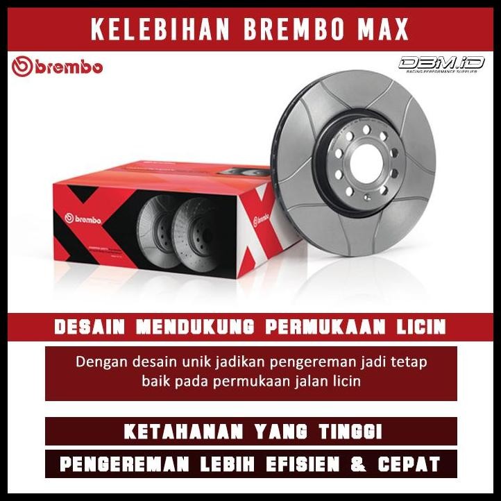 DISKON BREMBO MAX DISC BRAKE SLOTTED PERFORMANCE MOBILIO FREED BRIO 