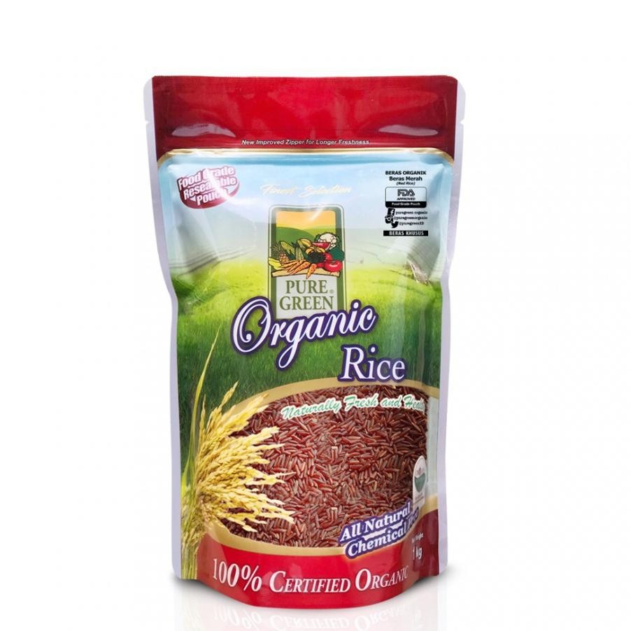 

Pure Green Beras Organik 1Kg Merah