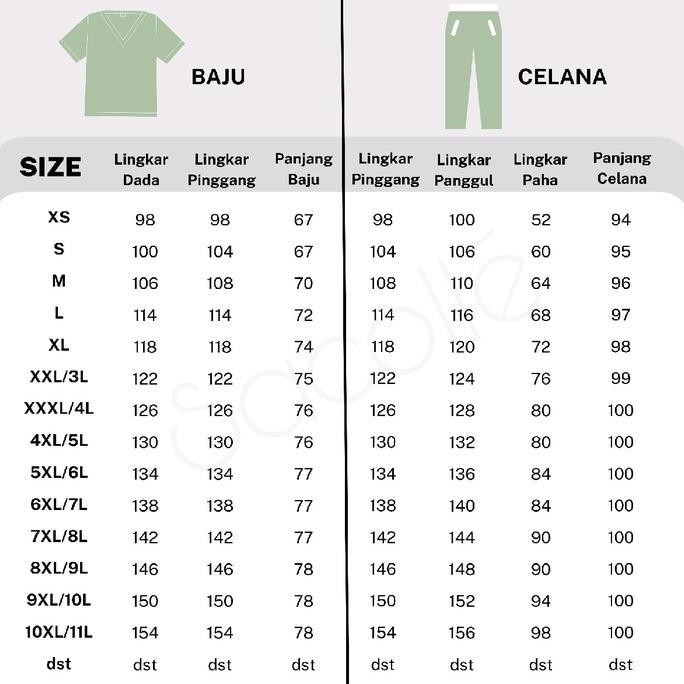 BAJU JAGA TUNIK SET CELANA LENGAN PANJANG SMALL - BSIZE JUMBO / BAJU OK / BAJU JAGA / BAJU SCRUB / B