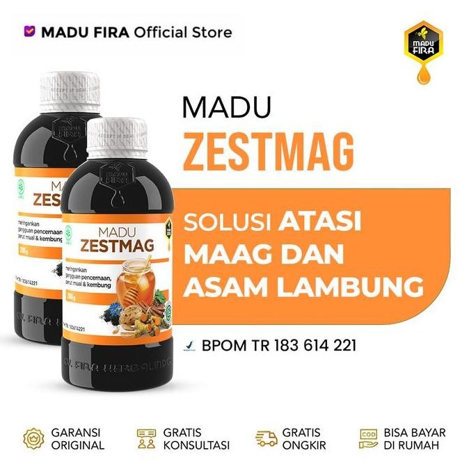 

TERMURAH MADU ZESTMAG 280GR PAKET 2 ATASI MAAG & GERD BPOM HALAL