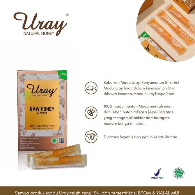 

TERMURAH MADU URAY STICK RAW HONEY & HONEY GINGER - 10 SACHET MADU PRAKTIS