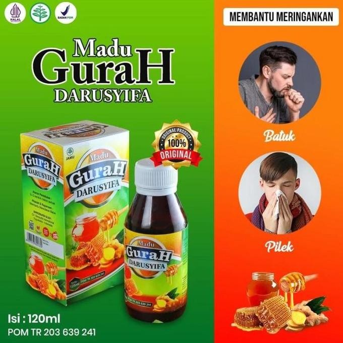

TERMURAH MADU GURAH BATUK PILEK DARUSYIFA HERBAL PARU NAFAS TENGGOROKAN ASMA SINUS SARIAWAN