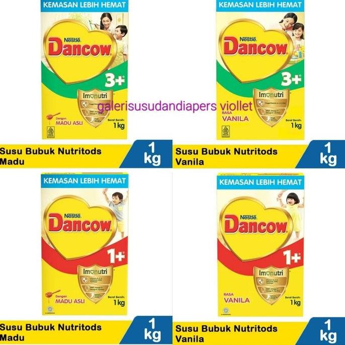 

TERMURAH DANCOW 1+ / 3+ / 5+ RASA MADU / VANILA 1KG SUSU BUBUK ANAK LENGKAP